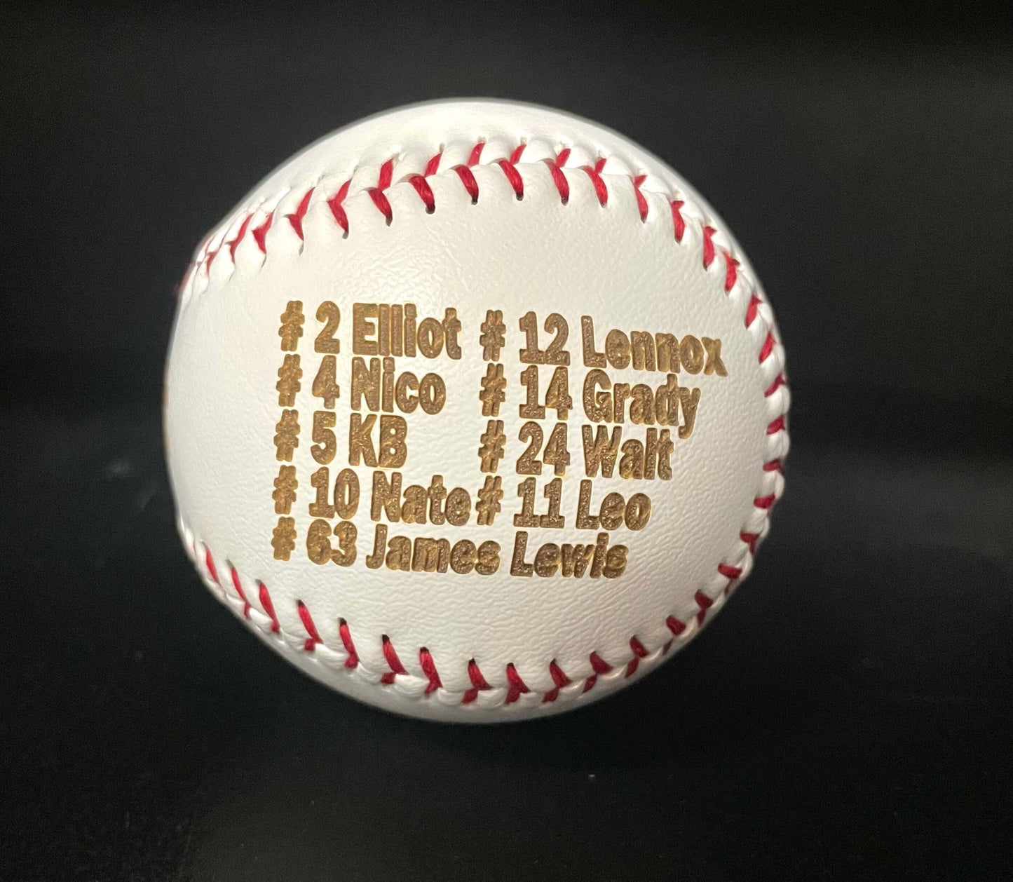 Custom Laser Engraved Baseball – Team & Player Gift