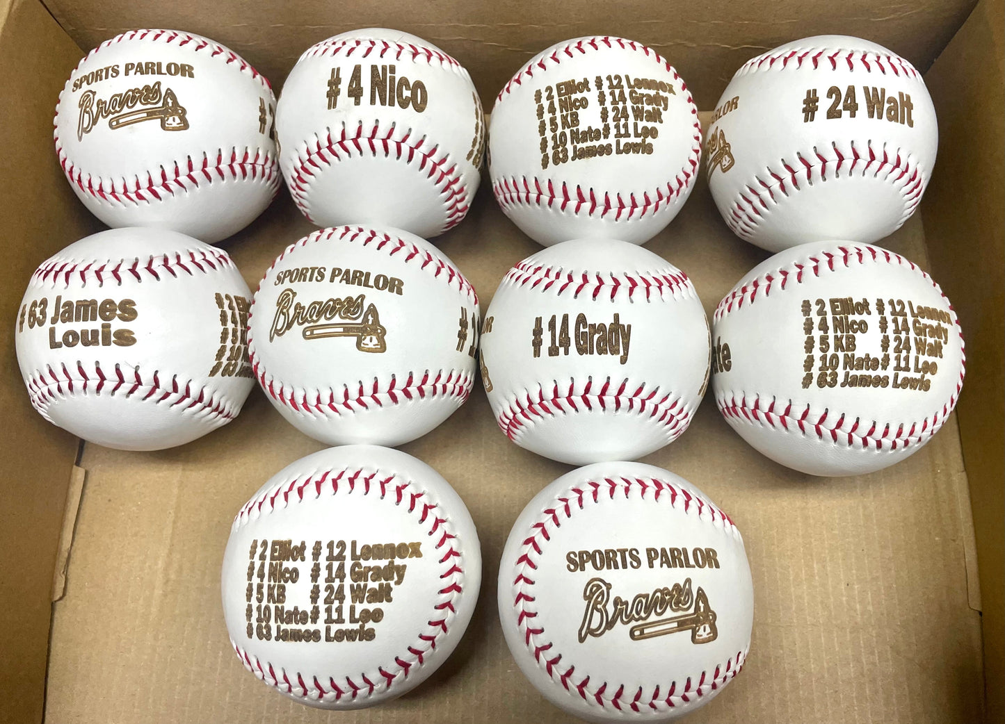 Custom Laser Engraved Baseball – Team & Player Gift
