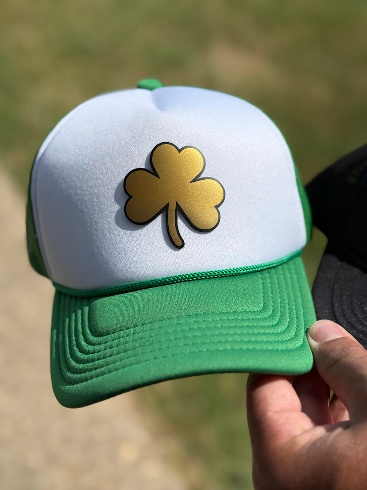 Kids Shamrock Foam Rope Hat – Green & White Trucker Cap