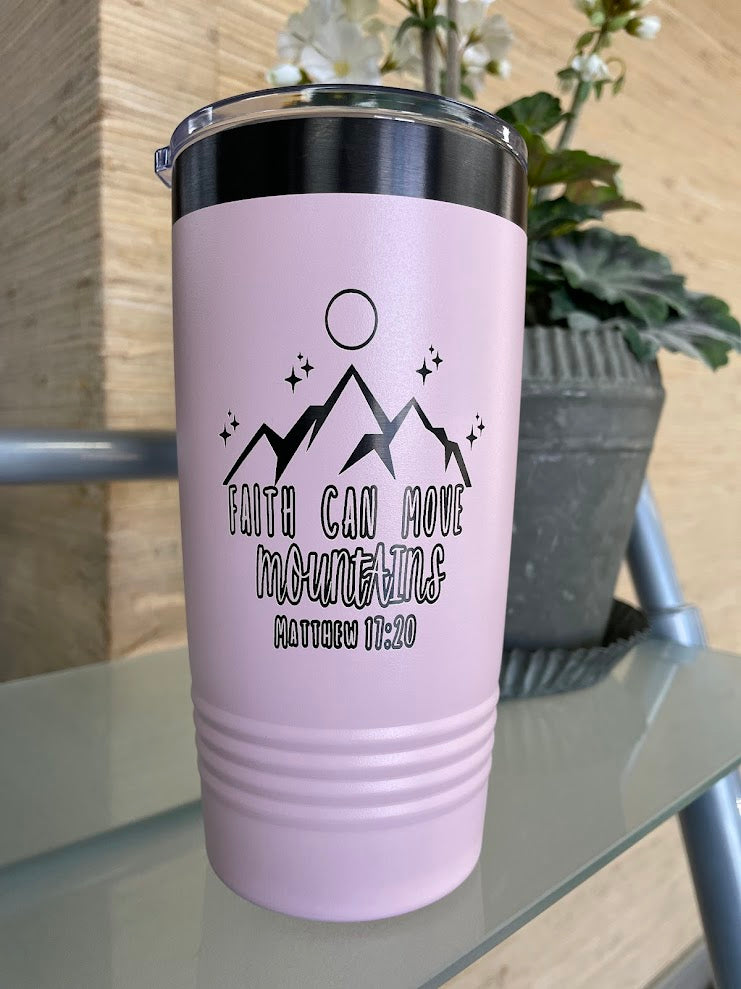 20 oz Polar Camel Limited Edition Black Ghost Tumbler - Bible Verse or Design your own!