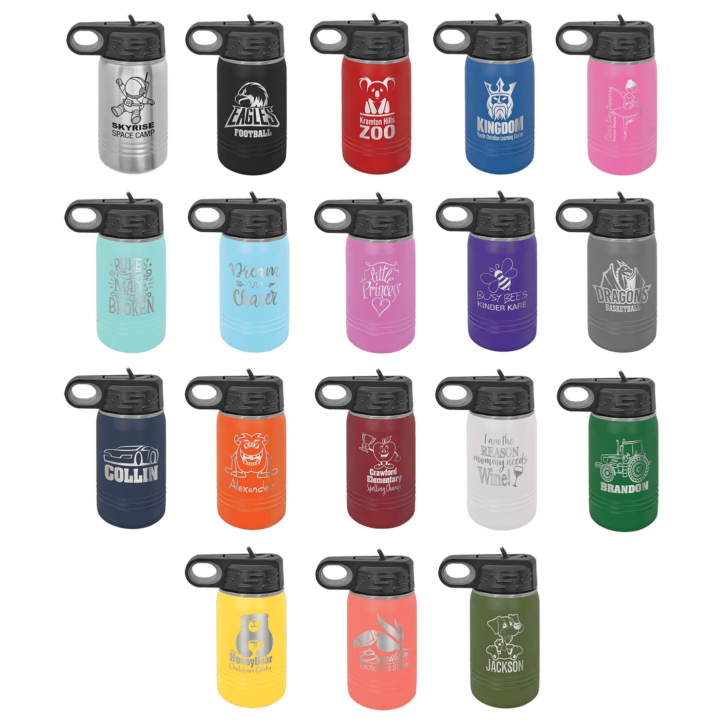 12 oz Polar Camel Water Bottle - Design your own!