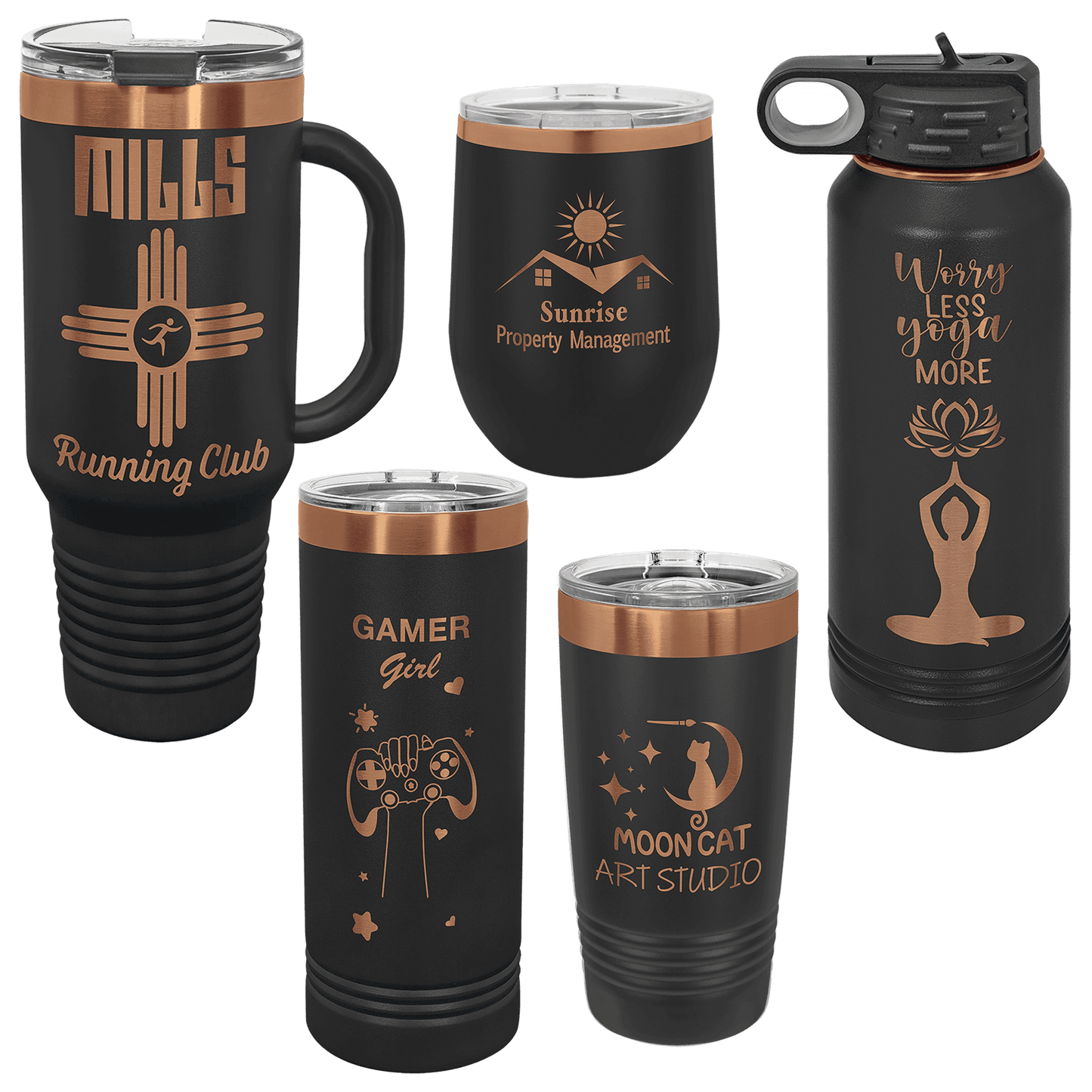 20 oz Rose Gold Polar Camel Tumbler - Design Your Own