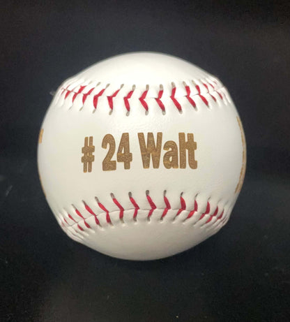 Custom Laser Engraved Baseball – Team & Player Gift