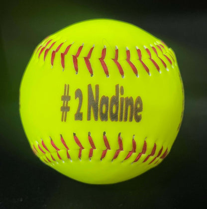 Custom Laser Engraved Softball – Team & Player Gift