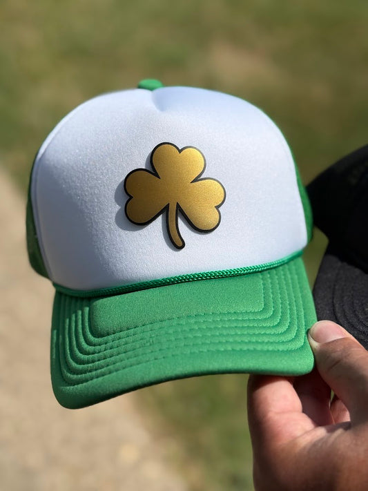 Kids Shamrock Foam Rope Hat – Green & White Trucker Cap