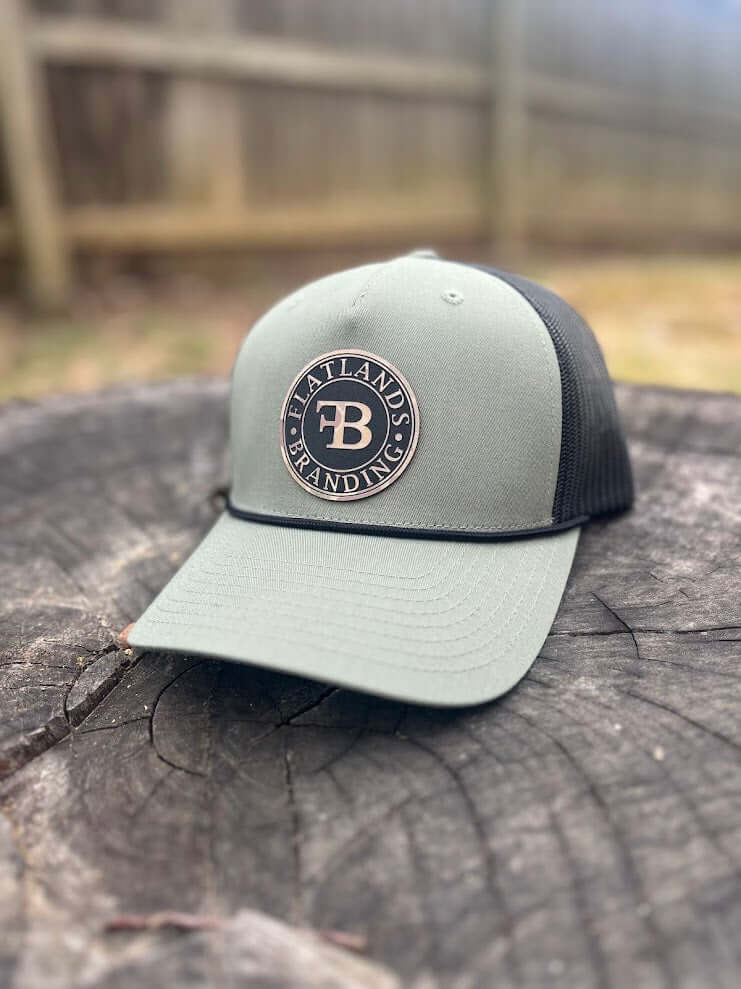 Richardson 112 Loden and Black with Rope Flatlands Branding Hat