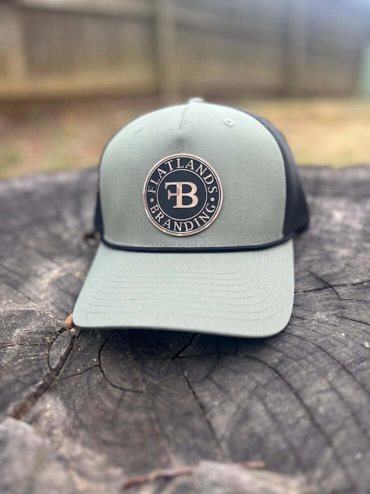 Richardson 112 Loden and Black with Rope Flatlands Branding Hat